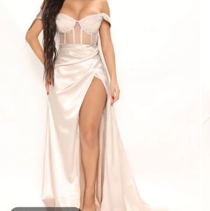 Champagne Satin Gown